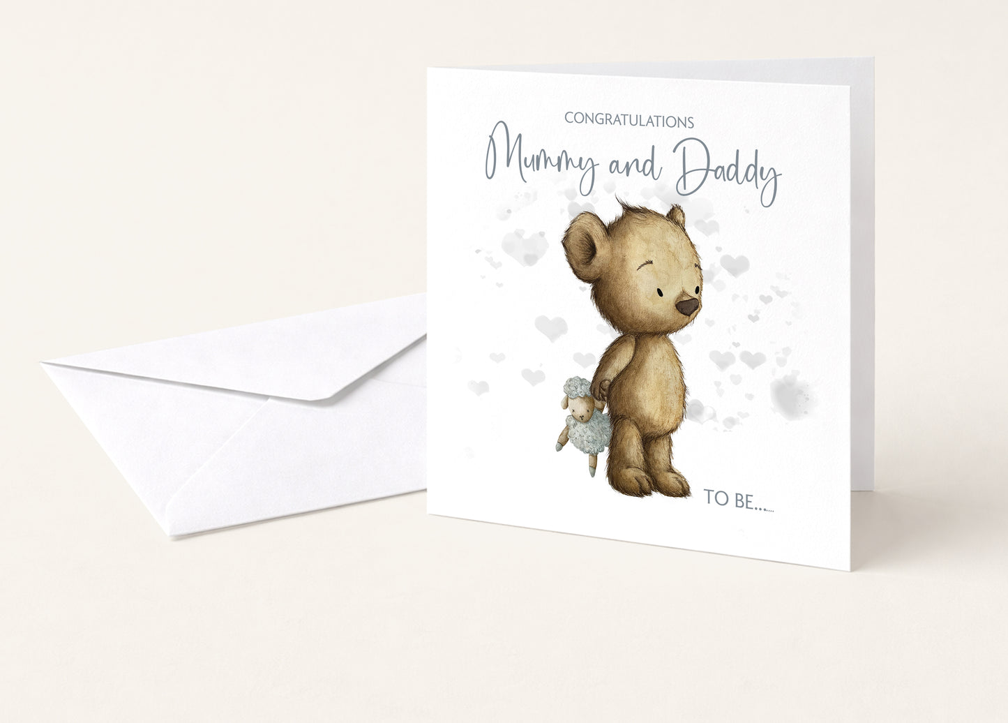 Mummy and Daddy to Be.. Teddy Card