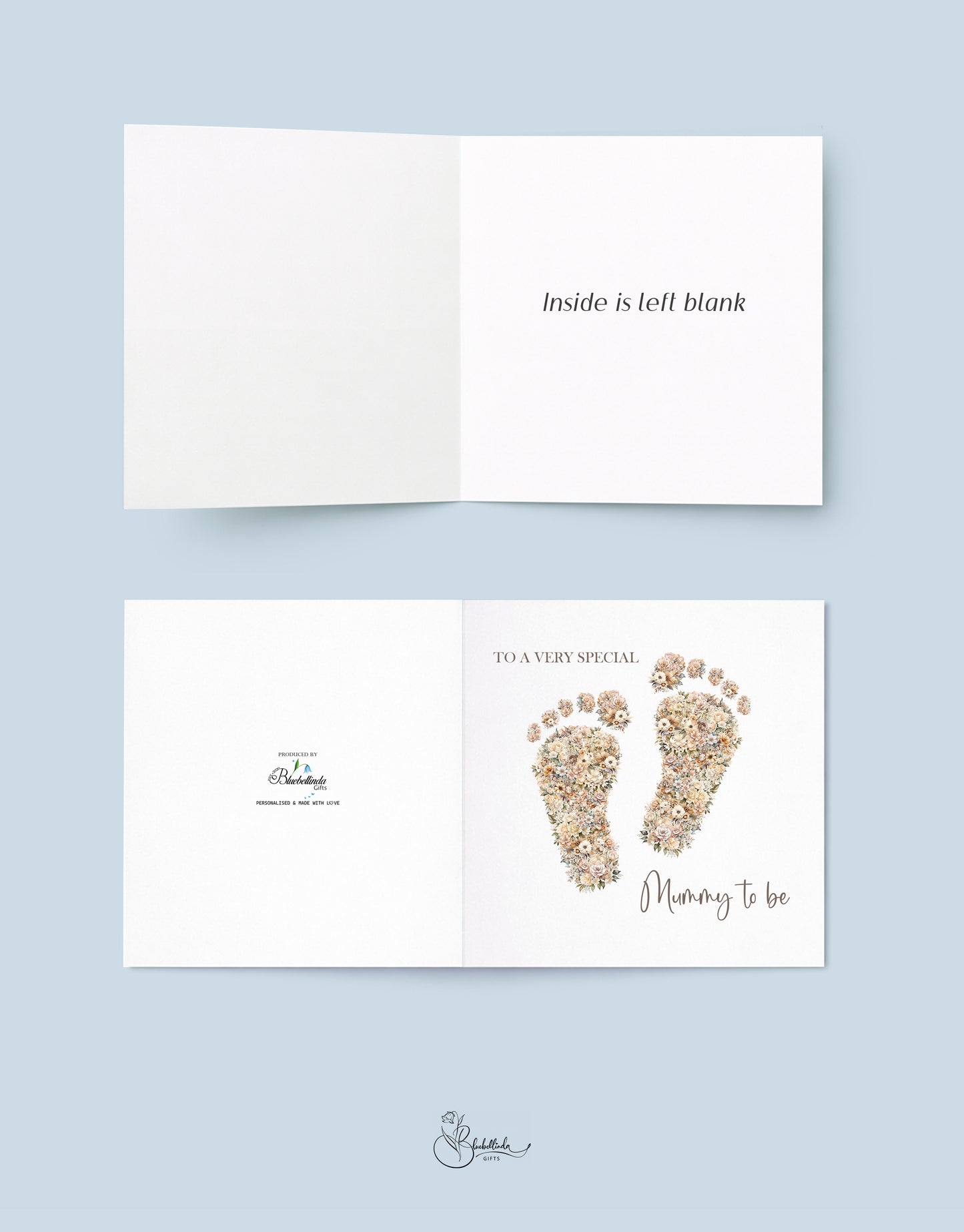 Mummy to Be, baby shower floral feet Card