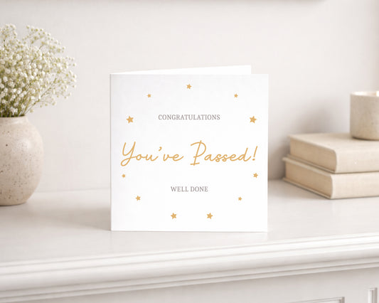 You've Passed Congratulations Card