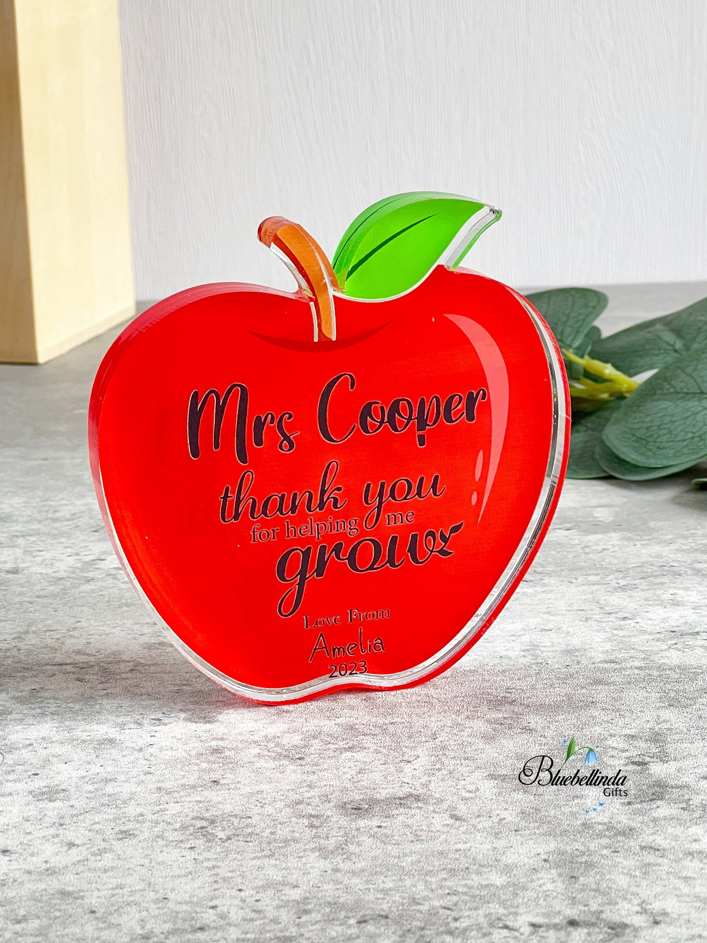 Teacher Apple Acrylic Block