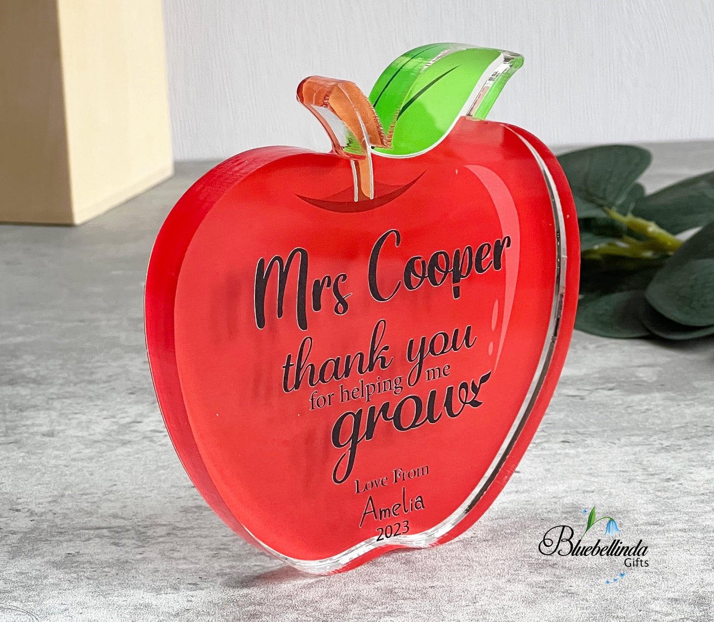 Teacher Apple Acrylic Block